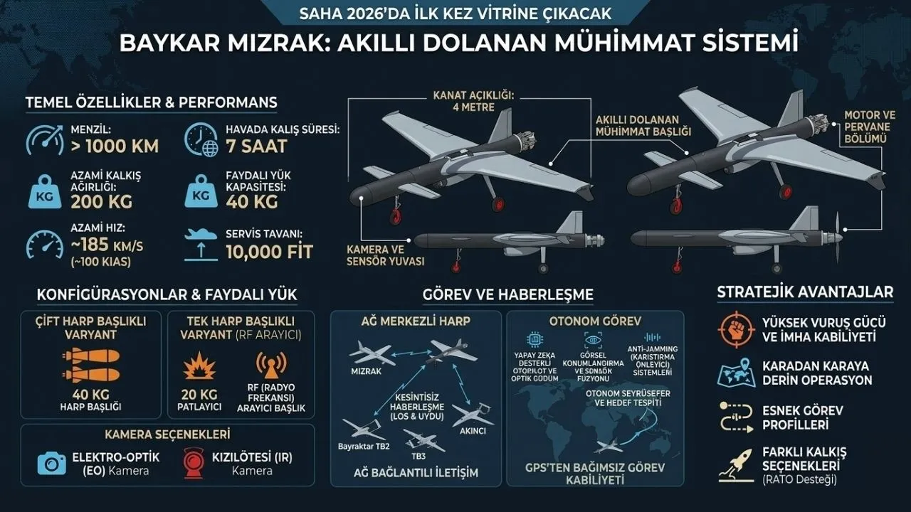 Baykar'dan MIZRAK: Havada 7 Saat Kalan Yeni Mühimmat